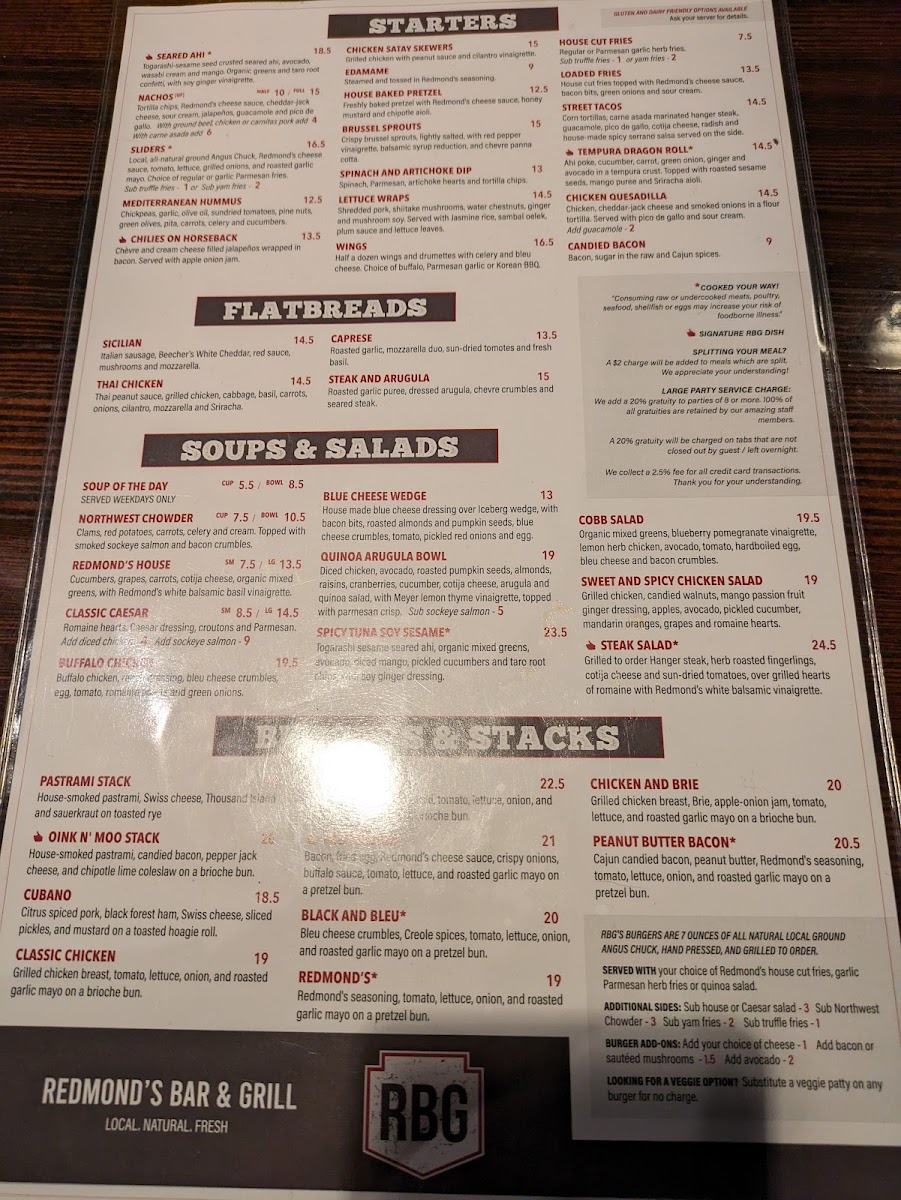 Redmond's Bar & Grill Menu - Image 4